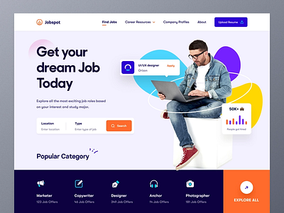 Job Search Website Design agency websit animation branding business website design elementor pro fashion ecommerce website design graphic design illustration job finder website design job portal website design ui