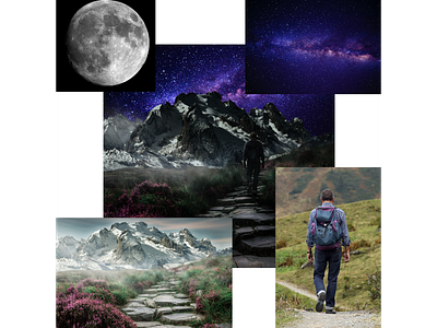 Path to the mountains collage