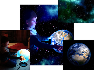 The world in  your hands collage