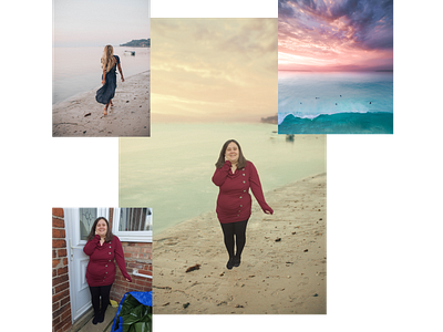 On the beach collage beach coast composite design graphic design holiday ocean portrait sand sea seaside water