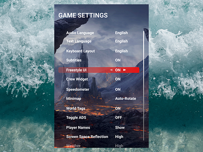 Game Settings - DailyUI -#007