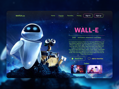 Film Landing Page Design 3d adobe xd animation design figma film graphic design landing page movie ui ui design ux web website