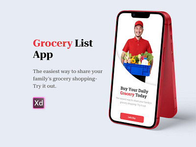 Grocery List App | UI Design adobe xd android app app app design branding design figma graphic design grocery app design i phone illustration ios app motion graphics shoping app ui ui design ux