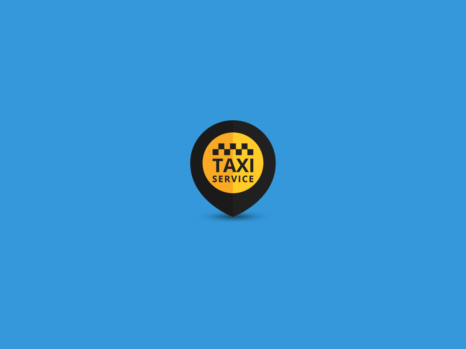 Taxi point graphic icon animation