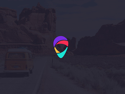 Nomad agency location logo nomad pin place point travel traveling