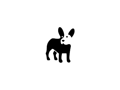 Dog black and white dog logo negative space negative spase