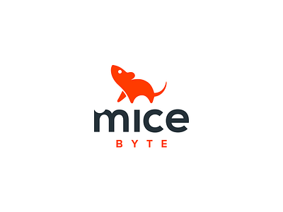 Micebyte animal byte it logo minimal mouse services