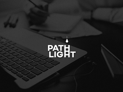 path light black and white logo logotype simple