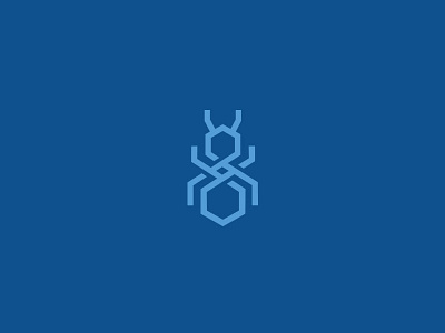 Ant ant gemetric logo minimalistic simple