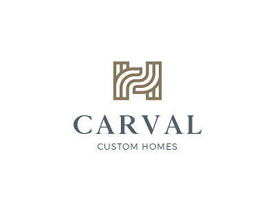 Carval Custom Homes c h home logo luxury monogram