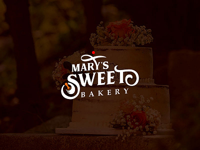 Mary bakery boutique handmade logo retro sweets typography