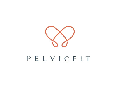 Pelvic Fit clinic fit logo logo design concept medical minimal pelvic physical therapy