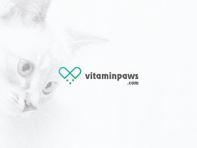 vitaminpaws animal health minimal paw v letter v logo vitamin