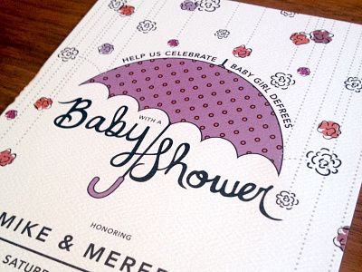 Baby Shower Invite baby hand drawn type