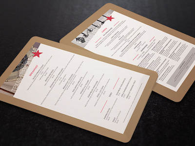Menu Design, Texas French Bread layout menu restaurant