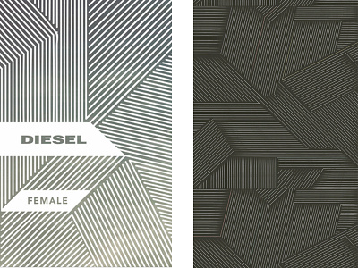 Pattern Design for Diesel Female geometric line pattern