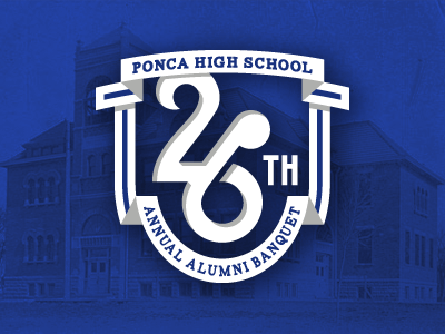 Ponca Alumni Banquet anniversary high school logo nebraska ponca