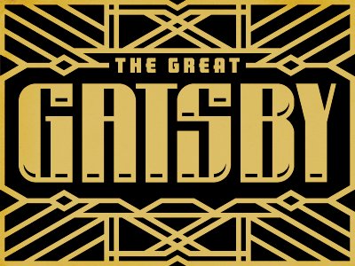 The Great Gatsby art deco the great gatsby typography