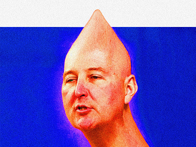 PETE RICKETTS bald conehead governor illustration lincoln nebraska noise omaha pete ricketts photoshop republican saturation skinhead texture