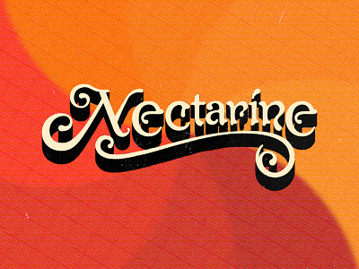 Nectarine 1960s 60s album art album cover cover art fruit groovy music nectarine tangerine the real zebos type typography
