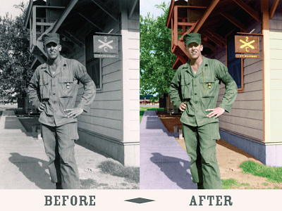 Black & White Before/After black bw color colorization edit old photograph vintage white