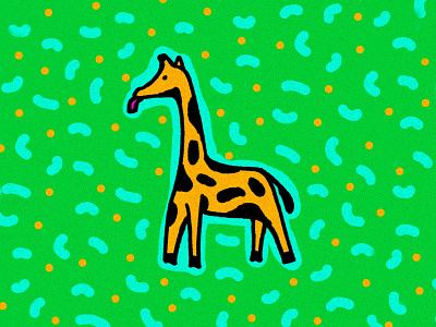 GIRAFFE animal doodle giraffe illustration illustrator safari sketch wildlife