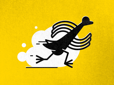 RUNNING BIRD bird cartoon doodle goose illustration illustrator run running sprinting swan turkey