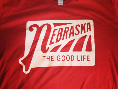 Nebraska- The Good Life design logo nebraska shirt slogan the good life tshirt