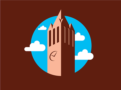 UNO Bell Tower bell circle clock clouds icon tower uno