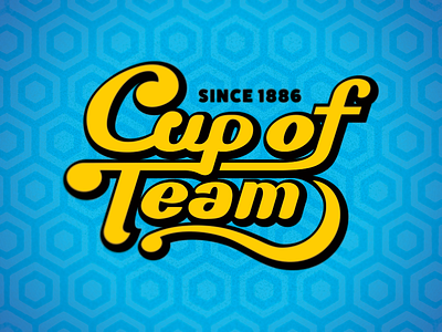 Cup of Team comedy cup of team custom logo retro script typography youtube