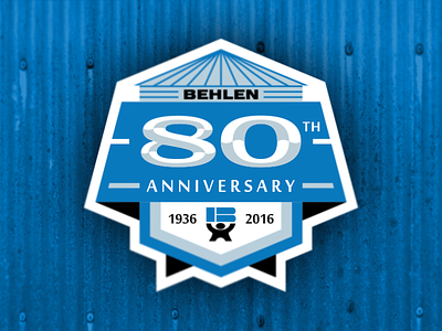 Behlen 80th Anniversary Badge 80 ag anniversary badge behlen grain bin shield logo nebraska