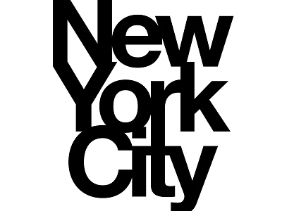 New York City black helvetica new york city type white