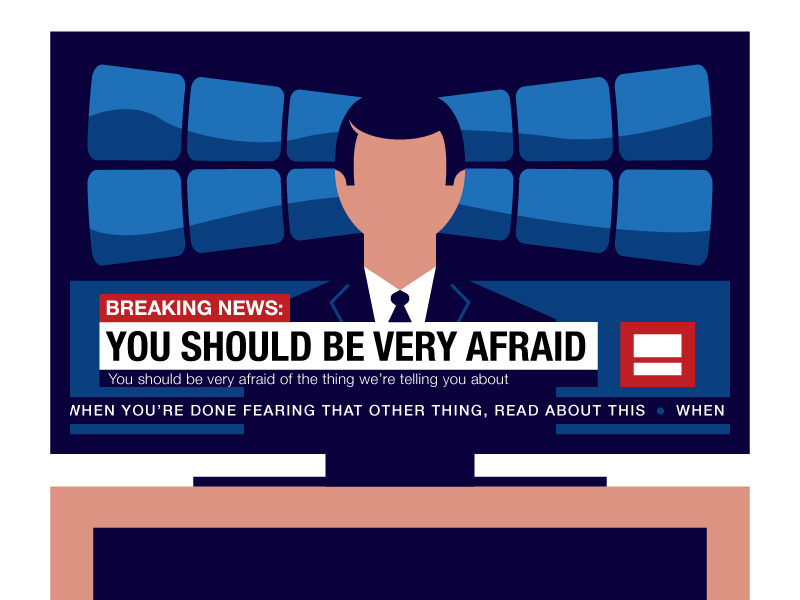 Breaking News illustration television headline anchor breaking news tv news