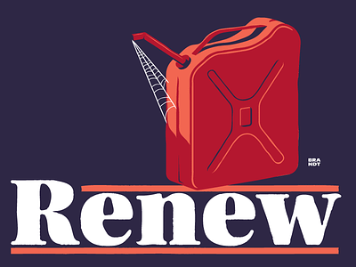 Renew can gas jerry can poster renew sachplakat
