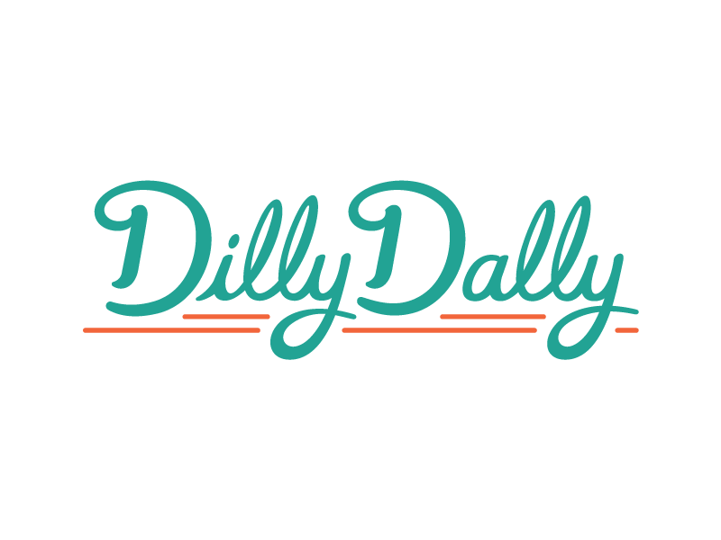 Dilly Dally typography script vintage retro dilly dally logo candy