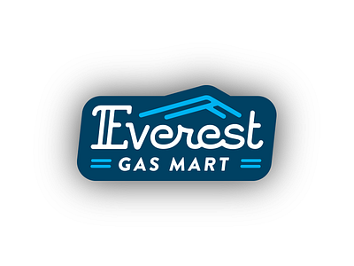 Everest Gas Mart everest gas gas station logo mountain neon proposal sign
