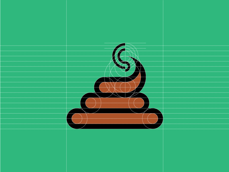 Dog Shit geometry illustration dogshit dog logo construction grid
