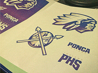 High School Identity high school indians logo ponca