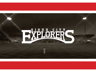 Explorers Wordmark baseball explorers sioux city sports wordmark