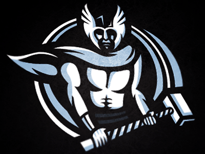 Thor hammer logo sports thor thunder