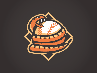 Rattlers baseball diamond logo rattlers rattlesnake snake