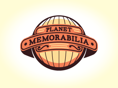 Planet Memorabilia logo memorabilia planet