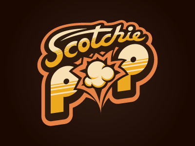 ScotchiePop butterscotch logo popcorn scotch