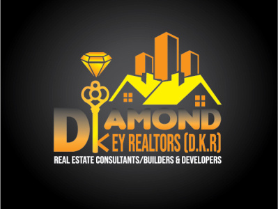 Diamond Key Realtors Logo abstract logo attractive branding creative design creative logo design diamond graphic design key logo logo design pictorial logo professional logo real state vector web logo