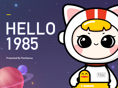 Hello1985 01 astronaut cat cute draft expression mascot pet universe view