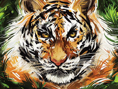 Dangerous predator animals design graphic design illustration predator the jungle tiger