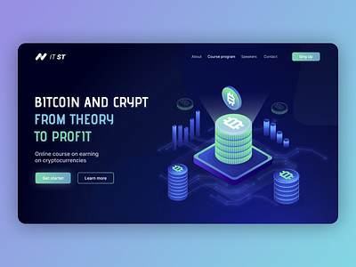 Daily UI Challenge #003 Landing Page 003 binance bitcoin branding courses crypto daily 100 challenge design it landing landing page nft web design web page