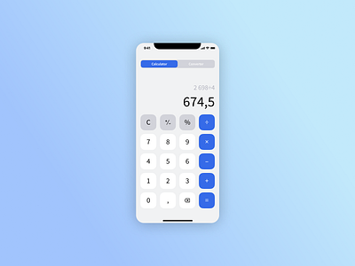 Daily UI Challenge #004 Calculator 004 calculator converter daily 100 challenge dailyui design finance mobile app mobile design mobile ui