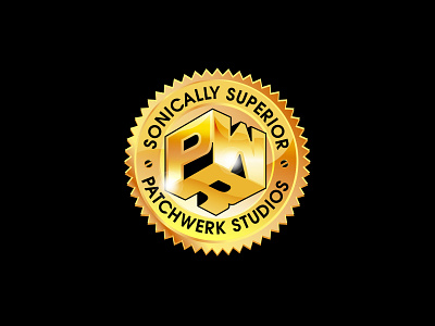 Patchwerk Recording Studios: "Sonically Superior" adobe illustrator logo logo design logodesign