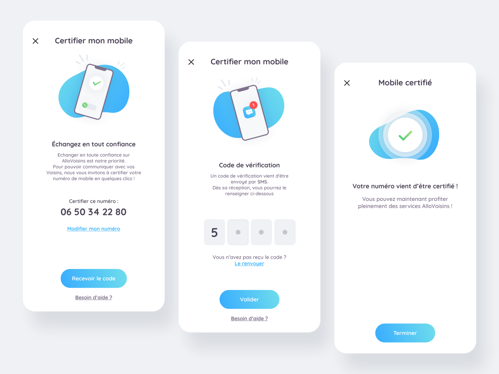 OTP verification by Florent Simon on Dribbble